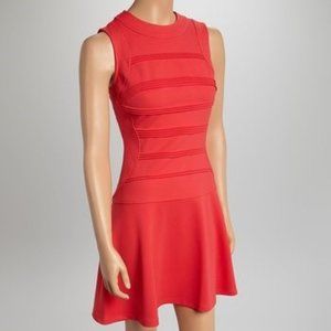 Julia Jordan Size 4 Coral Sleeveless Fit and Flare Dress